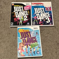 Lot Of 3 Just Dance 2 3 Kids Nintendo Wii Tested