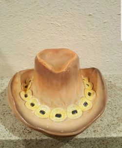decorative ceramic cowboy hat
