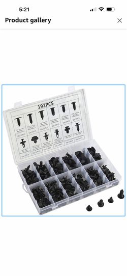 Stark 192 Pcs Car Retainer Clips & Fastener Remover Most Popular Sizes & Applications Auto Push Pin Rivets Set -Door Trim Panel Clips with Storage Cas