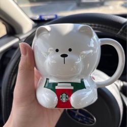 Starbucks 2025 Holiday Bearista Ceramic Bear Mug Cup 12oz 355ml Limited Edition
