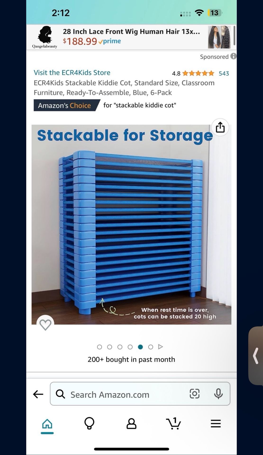 6 standard cots brand new