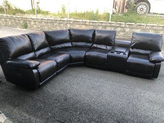 Power Reclining Sectional Couch With Massage Heat And LEDs