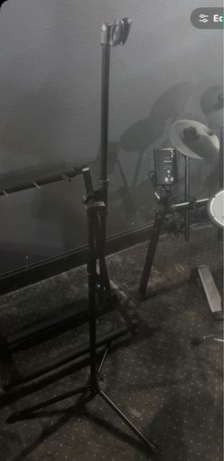 Electric drum kit and guitar holder and Mic  Stand