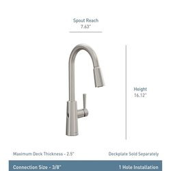 Moen Riley Spot Resist Stainless Touchless Sensor Pull Down Kitchen Faucet