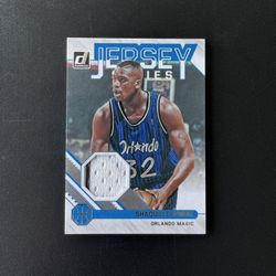 2020 SHAQ SHAQUILLE O'NEAL DONRUSS JERSEY SERIES NBA RELIC CARD #JS-SON MAGIC