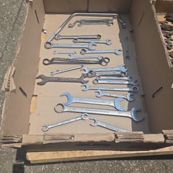 A box of various wrenches $40whole box.