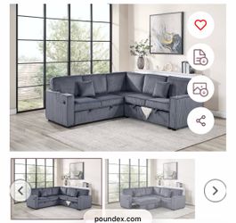 Sectional with pullout sleep