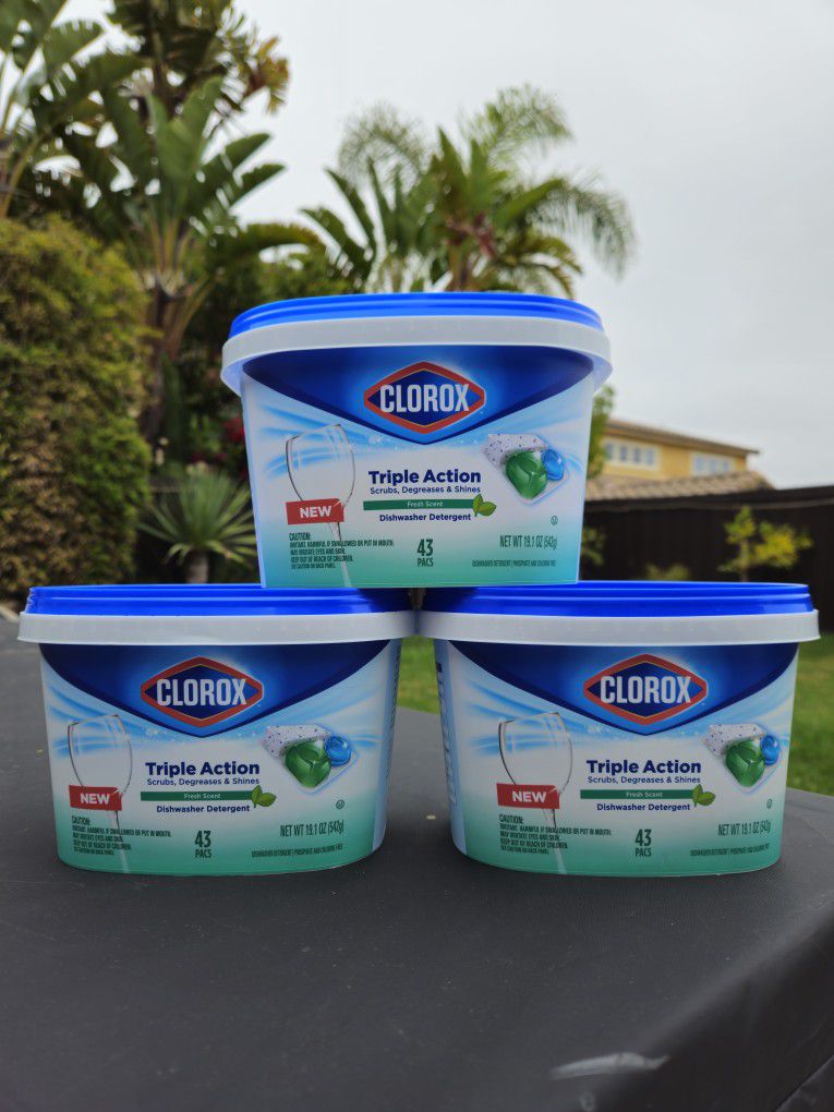 Clorox Triple Action Dish Detergent 3 Pack