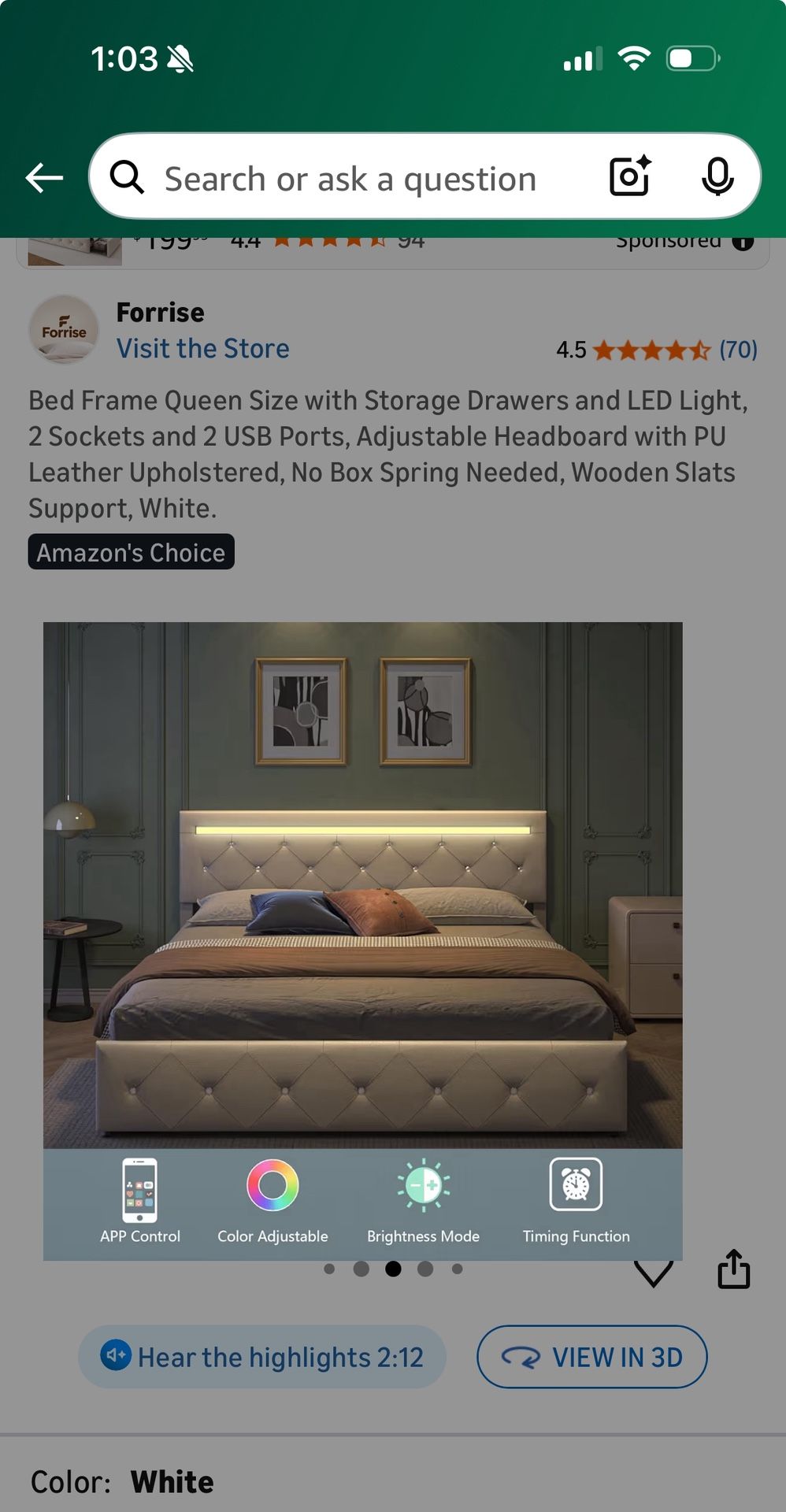 Queen Size Bed frame