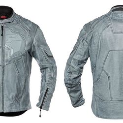 Speed and Strength Leather Exile Grey Jacket Mens Small