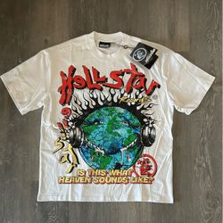 White Hellstar Records “Is This What Heaven Sounds Like” Graphic T-shirt Size L
