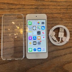 Apple iPod Touch 6th Gen. Hard Silicone Case & New USB Charger