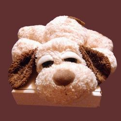 Big Beige And Brown Plush Dog