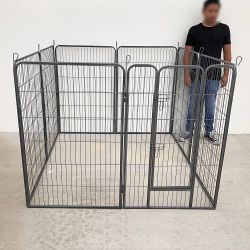 New $135 Heavy Duty 48” Tall x 32” Wide x 8-Panel Pet Playpen Dog Crate Kennel Exercise Cage Fence
