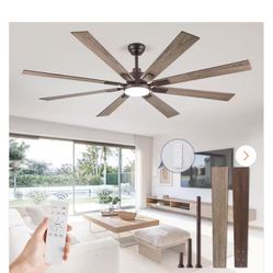 72 in. Indoor Bronze 3-Colors LED 6-Speeds Industrial Ceiling Fan w/ Dual-Finish Blades and Light Kit and Remote Control