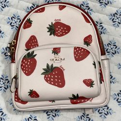 Coach Mini Court with Wild Strawberry Print
