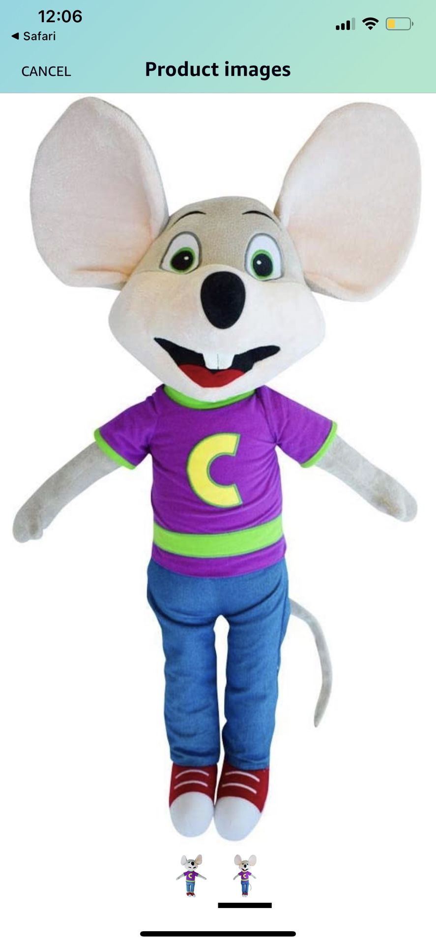 Large Soft Toy From Chuck-E-Cheese