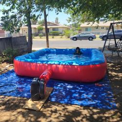 13x13 Inflatable Pool Or Can Be Use As A Ball Pit $400 With Blower Like New 