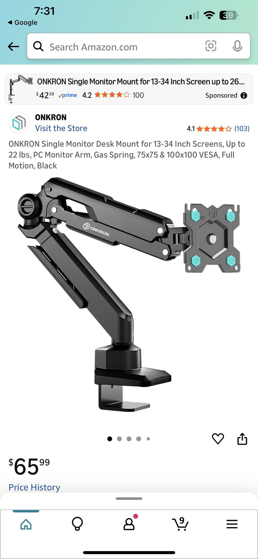 Onkron G90 Desk Mount