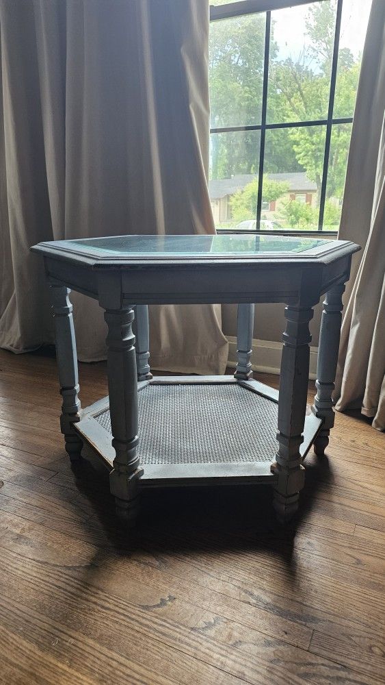 Side Table - Weathered Blue Gray
