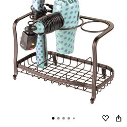 Hair Dryer And Flat Iron Holder