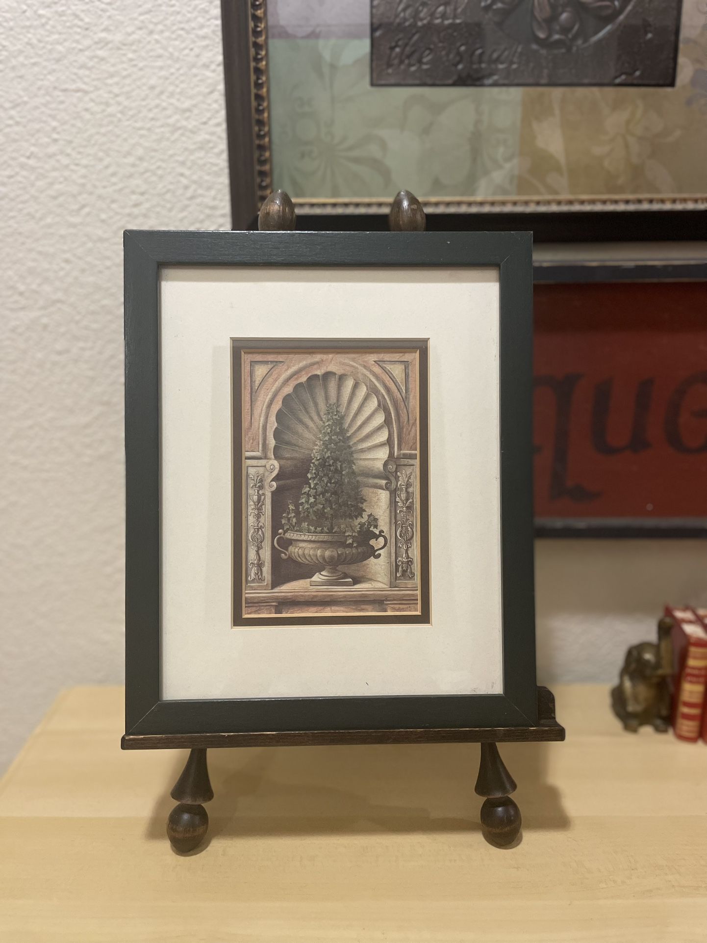 Beautiful Double Matted Topiary Prints/Home Decor