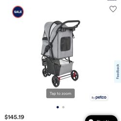 Every Yay Places to Go Reflective Gray Pet Stroller
