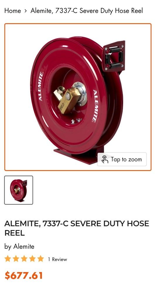 Alemite 7337-C Severe Duty Hose Reel