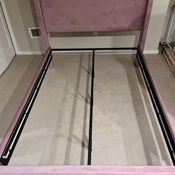 Wayfair Pink Upholstered Full Bed Frame