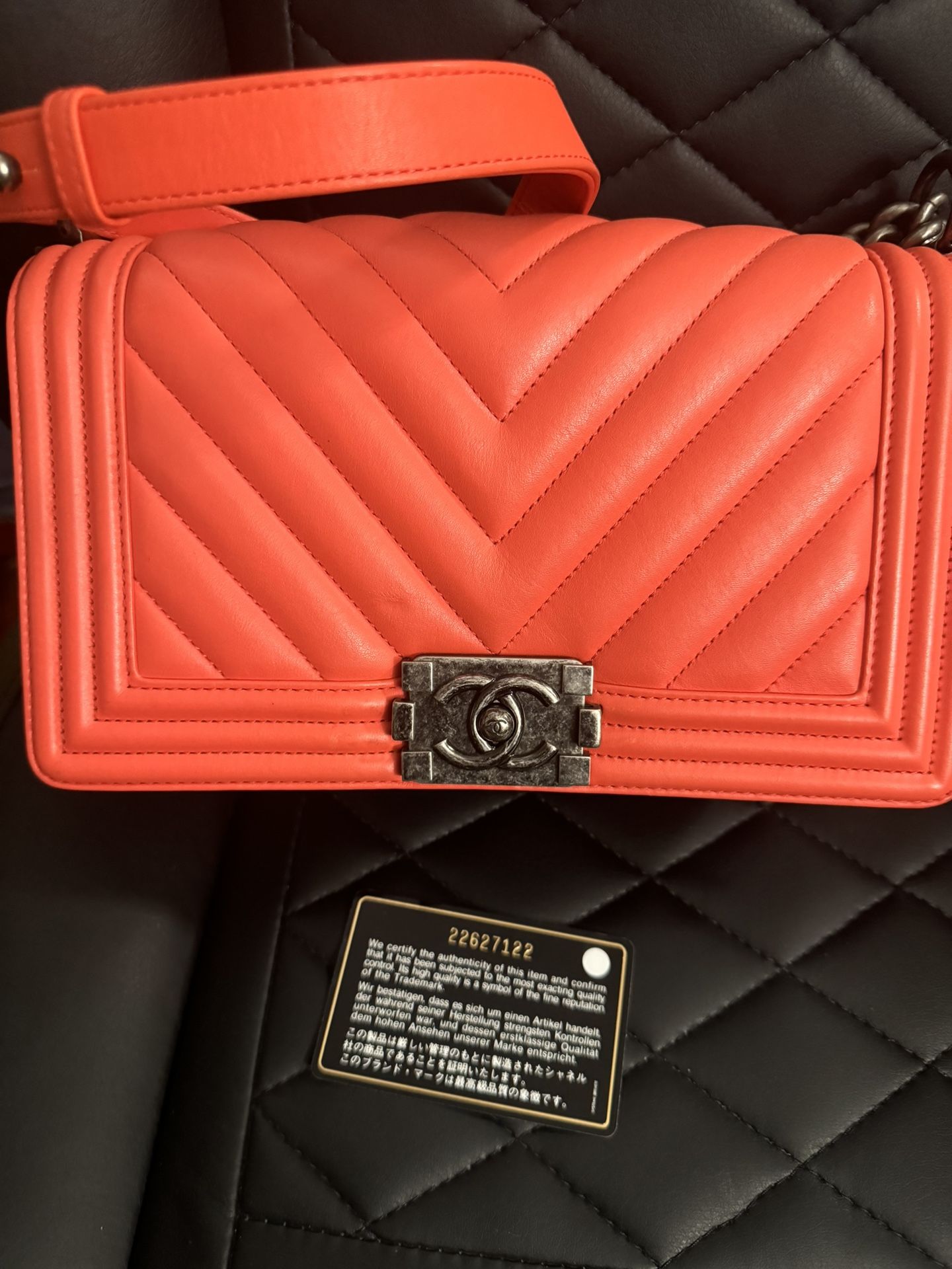 Authentic Chanel Leboy Calfskin Medium 