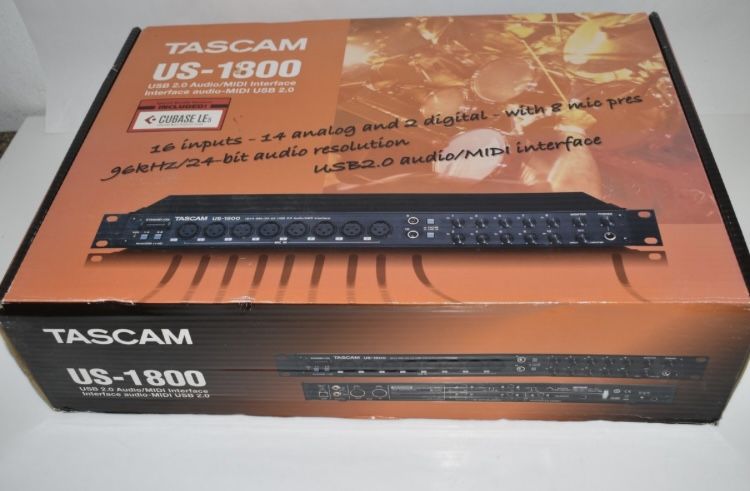 Tascam US-1800 USB / MIDI Audio Interface 16 Inputs ~ Works Great! w/Box