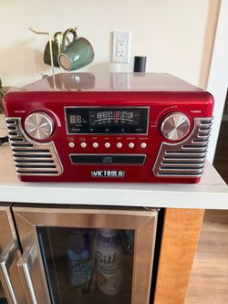 Retro Bluetooth Victrola Record, AM/FM, CD Player