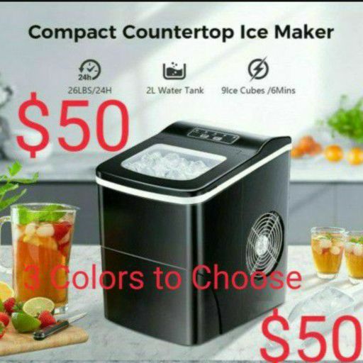 Countertop Ice Maker Machine, 3 COLORS to CHOOSE FROM. Portable Ice Makers  Countertop, Make 26 lbs ice in 24 hrs, for Sale in Rancho Cucamonga, CA -  OfferUp