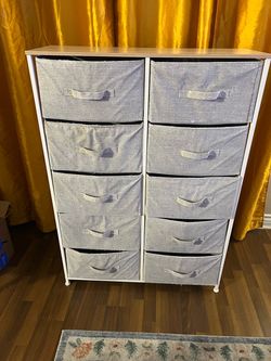 Dresser fabric 10 drawer for clothes
