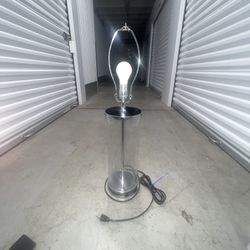 Modern Chrome Cylinder Table Lamp - Sleek & Stylish