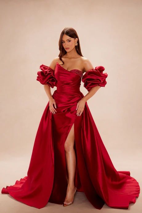 Fashion Nova Elegant Gown Dress / Red Dress / Vestido Rojo / Luxe dress