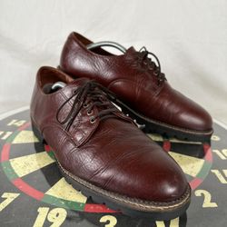 H.S. Trask Dress Shoes Authentic Bison Brown Soft Leather Oxfords Men 11.5W