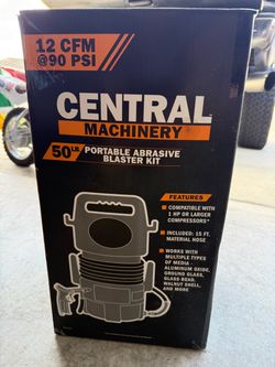 Sandblaster, Hood, and media