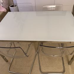 Ikea Torsby table with 4x Tobias chairs