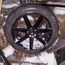 Five  22" Niche  Black Five Stars With Five Brand New Tires