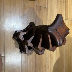 Vintage Wooden Swivel Jewelry Box