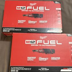 Milwaukee M12 fuel ratchet set everything there 2  sets
