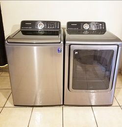 STAINLESS SAMSUNG WASHER AND DRYER