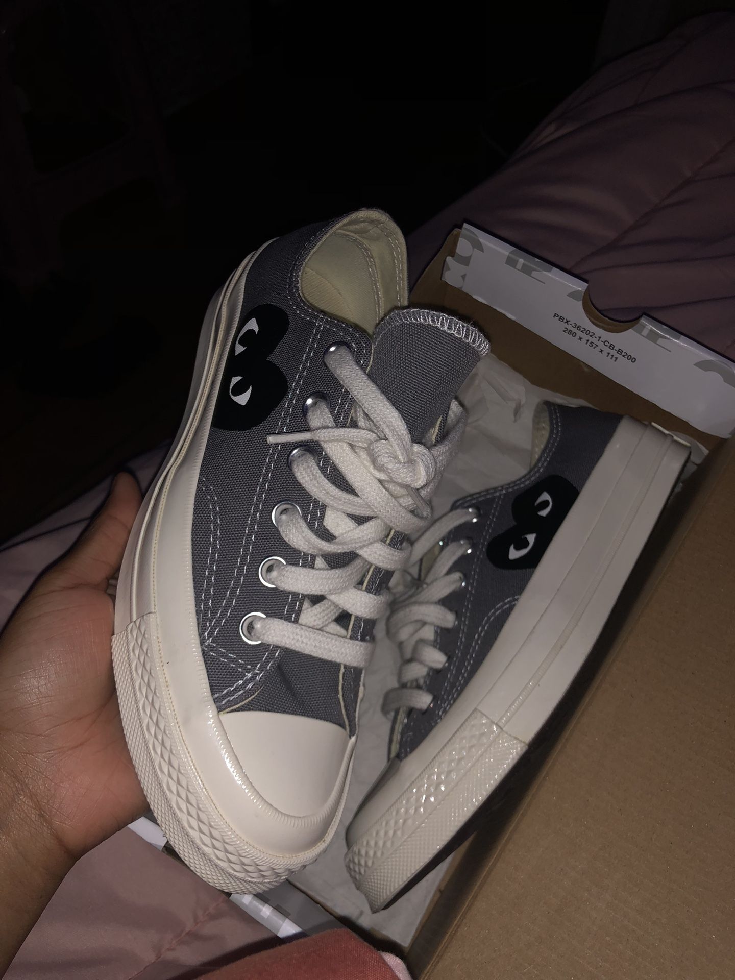 Steel Gray CDG converse 