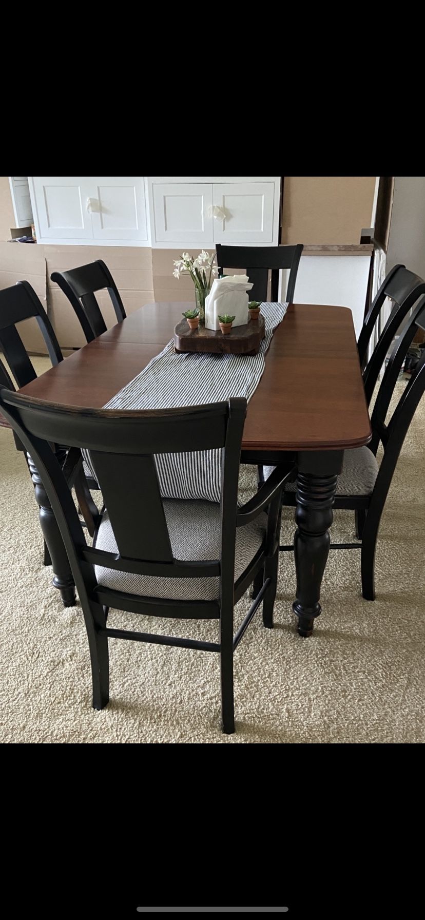 Table With 6 Chairs - Solid Wood