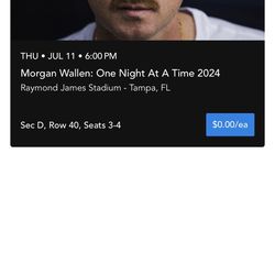 Morgan Wallen Tampa 7/14 tickets