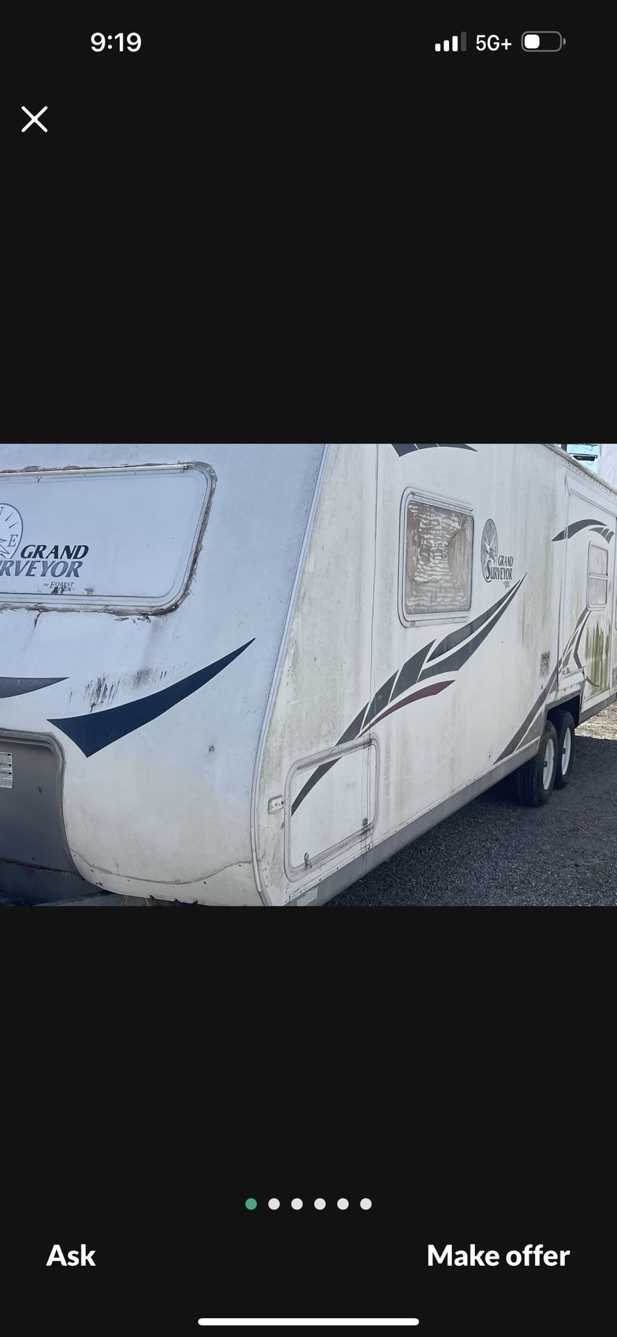 2006 RV/Camper 28ft bumper pull (no title Price to sell fast Needs work