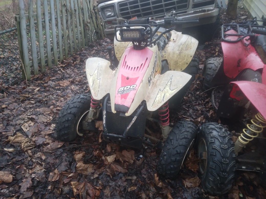 2001 And 99 Polaris Scrambler 500ho 4x4 Quads