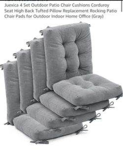 New set of 4 patio chairs cushions