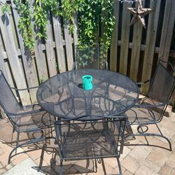 Black Iron Patio Set